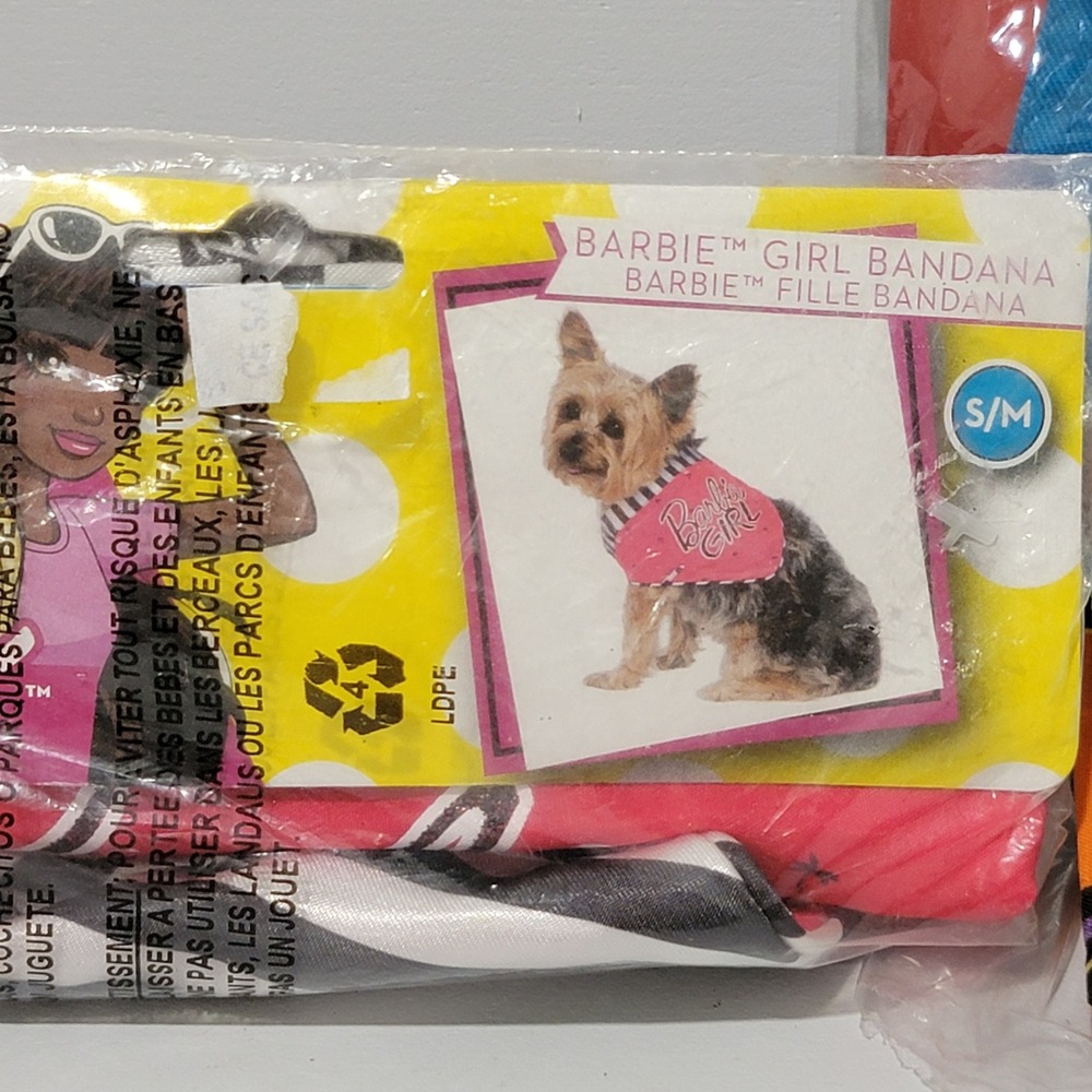 Pet Accessory Lot Barbie Bandana Halloween Rubies Bandana UP Collection Overalls - Picture 2 of 5